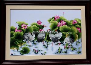 Đàn hạc dưới đầm sen - QS.r-075