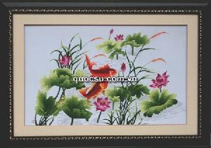 Song Ngư dư dật - QS.r-014 (nền trắng) 