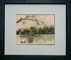 Tranh thêu tay hồ gươm QS-053
